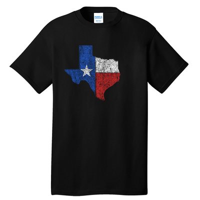 Grunge Distressed Texas Logo Tall T-Shirt