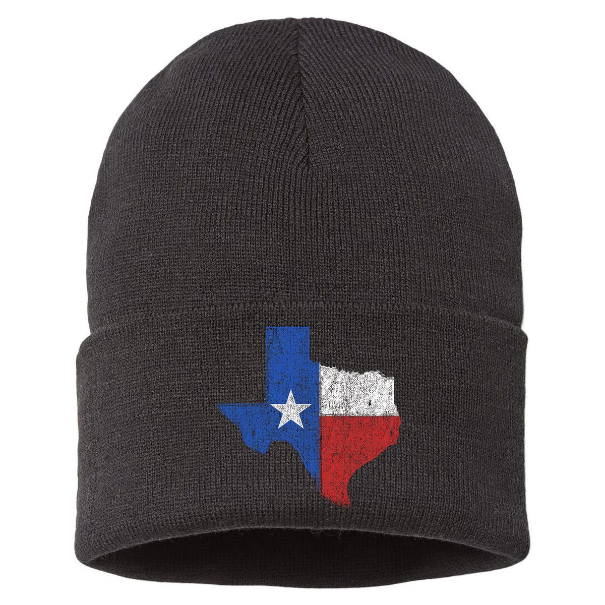 Grunge Distressed Texas Logo Sustainable Knit Beanie