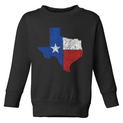 Grunge Distressed Texas Logo Toddler Sweatshirt