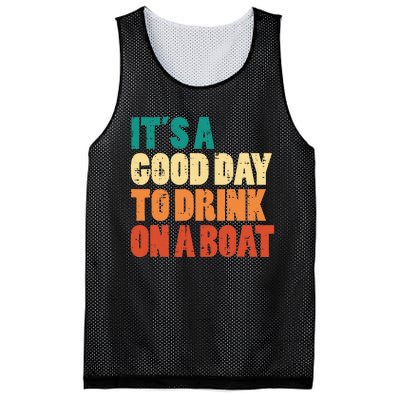 Good Day To Drink On Boat Retro Pontoon Boater Dad Mesh Reversible Basketball Jersey Tank