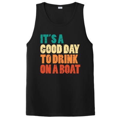 Good Day To Drink On Boat Retro Pontoon Boater Dad PosiCharge Competitor Tank