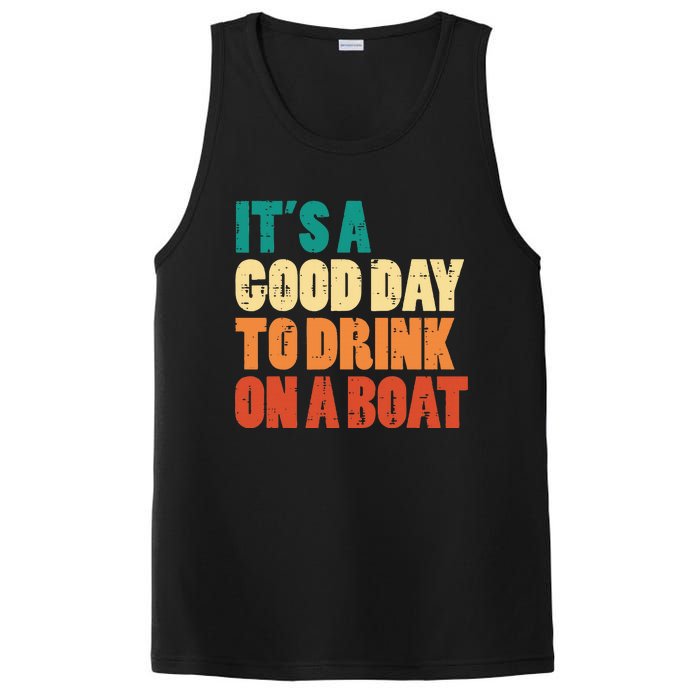 Good Day To Drink On Boat Retro Pontoon Boater Dad PosiCharge Competitor Tank