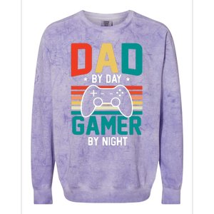 Gamer Dad T Design Colorblast Crewneck Sweatshirt