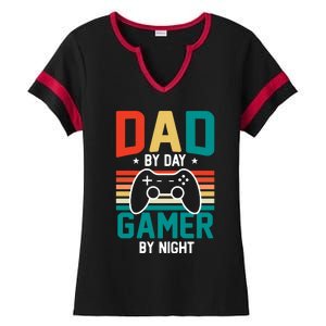 Gamer Dad T Design Ladies Halftime Notch Neck Tee