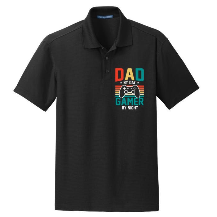 Gamer Dad T Design Dry Zone Grid Polo