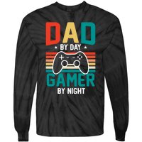 Gamer Dad T Design Tie-Dye Long Sleeve Shirt