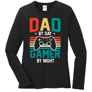 Gamer Dad T Design Ladies Long Sleeve Shirt