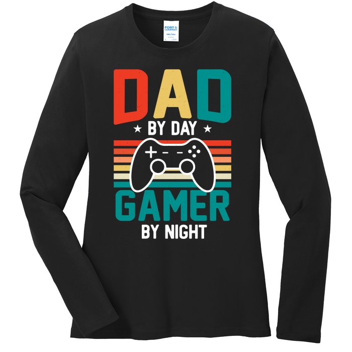 Gamer Dad T Design Ladies Long Sleeve Shirt