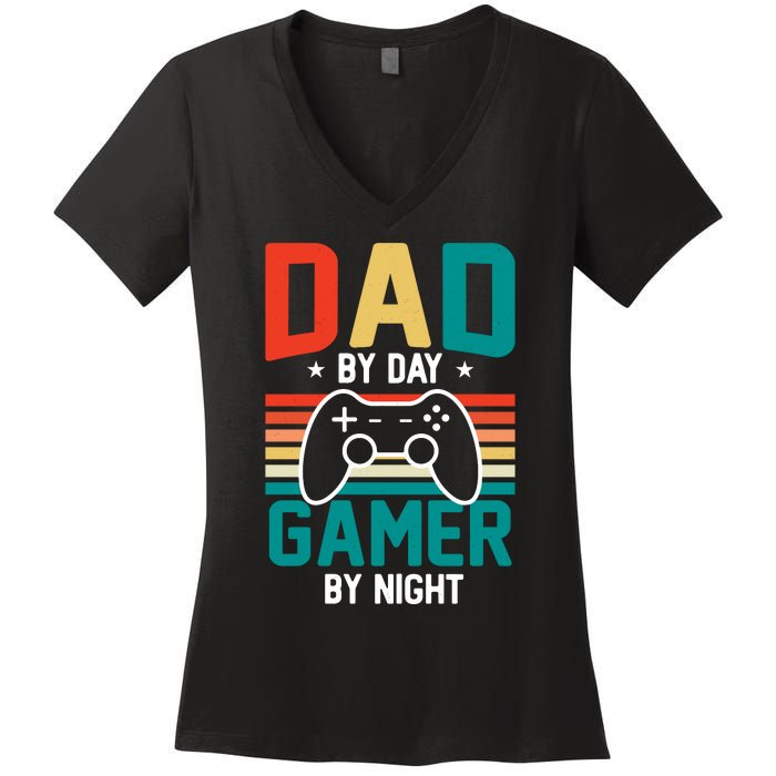 Gamer Dad T Design Women's V-Neck T-Shirt