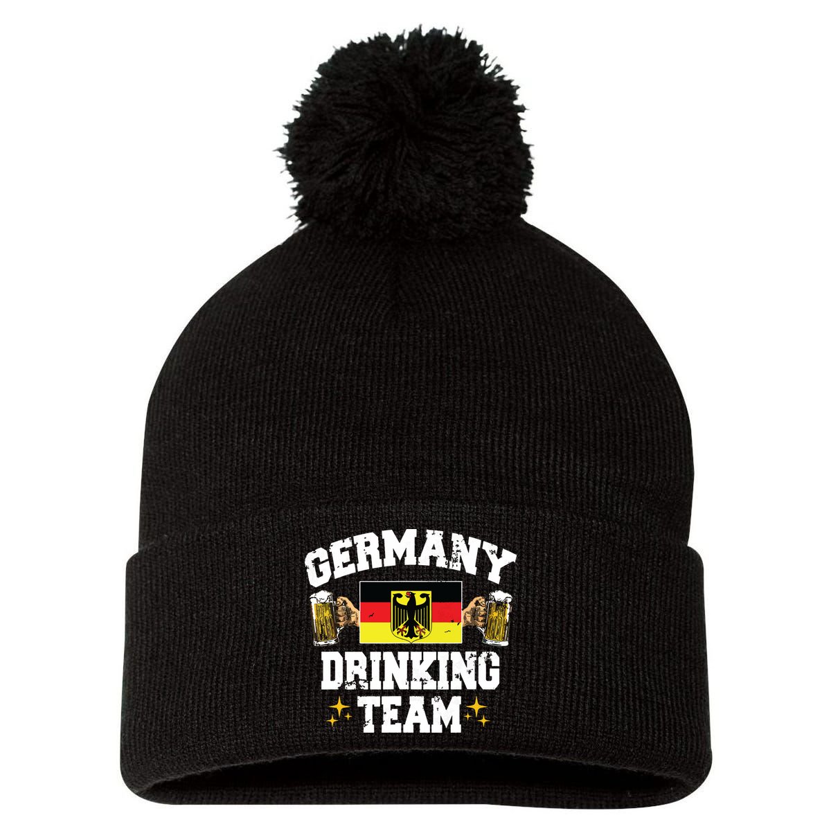 Germany Drinking Team Germany Beer Festivals Oktoberfest Pom Pom 12in Knit Beanie