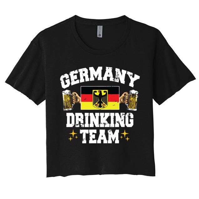 Germany Drinking Team Germany Beer Festivals Oktoberfest Women's Crop Top Tee