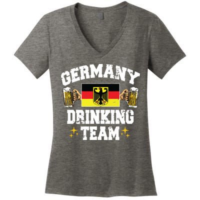 Germany Drinking Team Germany Beer Festivals Oktoberfest Women's V-Neck T-Shirt