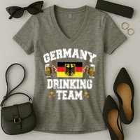 Germany Drinking Team Germany Beer Festivals Oktoberfest Women's V-Neck T-Shirt