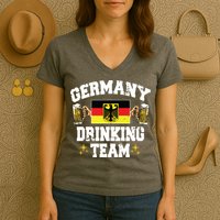 Germany Drinking Team Germany Beer Festivals Oktoberfest Women's V-Neck T-Shirt