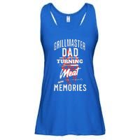 Grillmaster Dad Turning Meat Into Memories Ladies Essential Flowy Tank