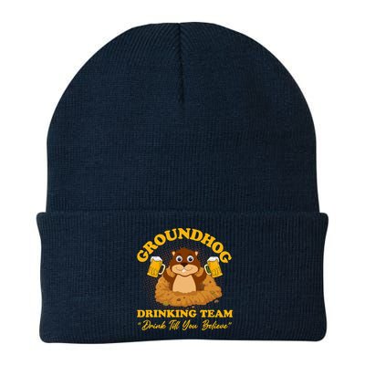 Groundhog Drinking Team Drink Till You Believe Groundhog Day Beanie