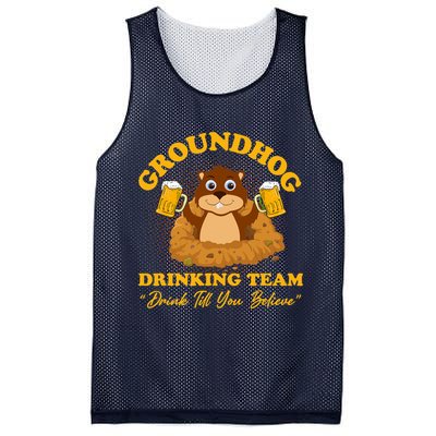 Groundhog Drinking Team Drink Till You Believe Groundhog Day Mesh Reversible Basketball Jersey Tank
