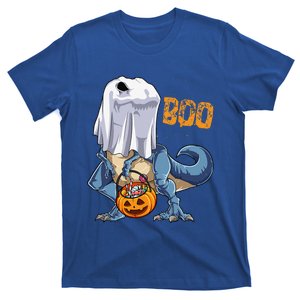 Ghost Dinosaur T Rex Funny Boo Halloween Pumpkin T-Shirt