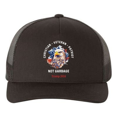 Garbage Donald Trump Maga Republican Veteran Christian Patriot Yupoong Adult 5-Panel Trucker Hat