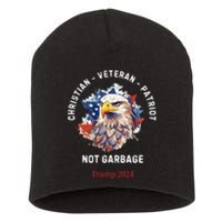 Garbage Donald Trump Maga Republican Veteran Christian Patriot Short Acrylic Beanie