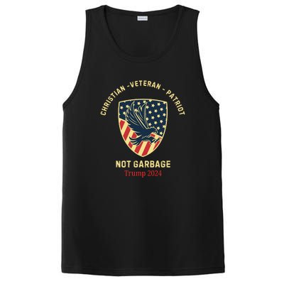 Garbage Donald Trump Maga Republican Veteran Christian Patriot PosiCharge Competitor Tank