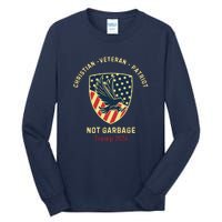 Garbage Donald Trump Maga Republican Veteran Christian Patriot Tall Long Sleeve T-Shirt