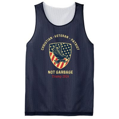 Garbage Donald Trump Maga Republican Veteran Christian Patriot Mesh Reversible Basketball Jersey Tank