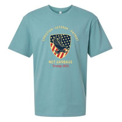 Garbage Donald Trump Maga Republican Veteran Christian Patriot Sueded Cloud Jersey T-Shirt