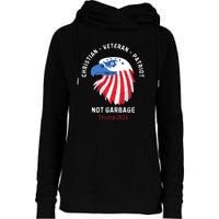 Garbage Donald Trump Maga Republican Veteran Christian Patriot Womens Funnel Neck Pullover Hood