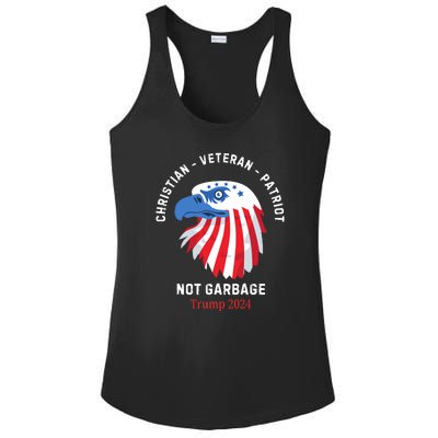 Garbage Donald Trump Maga Republican Veteran Christian Patriot Ladies PosiCharge Competitor Racerback Tank