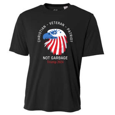 Garbage Donald Trump Maga Republican Veteran Christian Patriot Cooling Performance Crew T-Shirt