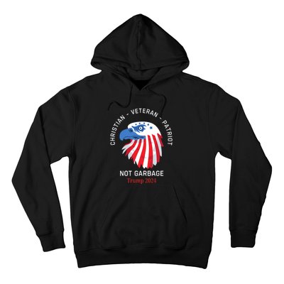 Garbage Donald Trump Maga Republican Veteran Christian Patriot Hoodie