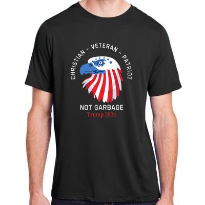 Garbage Donald Trump Maga Republican Veteran Christian Patriot Adult ChromaSoft Performance T-Shirt