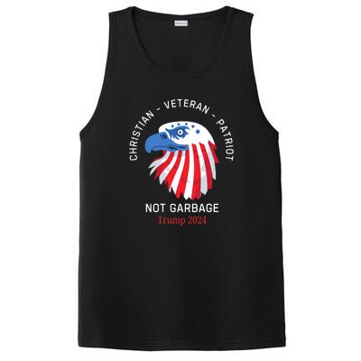 Garbage Donald Trump Maga Republican Veteran Christian Patriot PosiCharge Competitor Tank