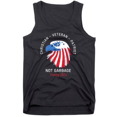 Garbage Donald Trump Maga Republican Veteran Christian Patriot Tank Top