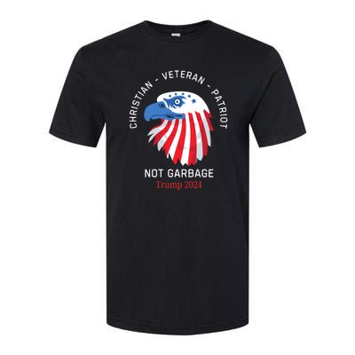 Garbage Donald Trump Maga Republican Veteran Christian Patriot Softstyle CVC T-Shirt