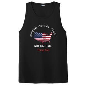 Garbage Donald Trump Maga Republican Veteran Christian Patriot PosiCharge Competitor Tank