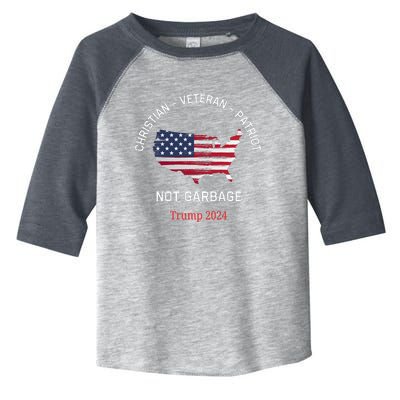 Garbage Donald Trump Maga Republican Veteran Christian Patriot Toddler Fine Jersey T-Shirt