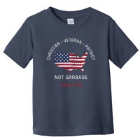 Garbage Donald Trump Maga Republican Veteran Christian Patriot Toddler T-Shirt