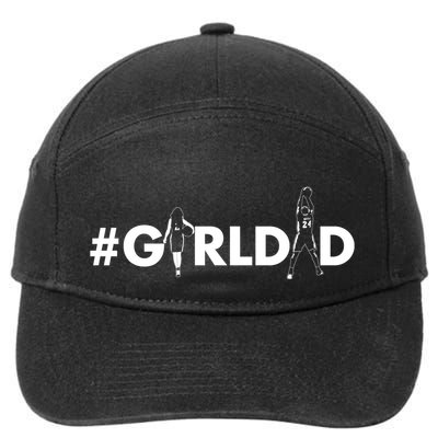 Girl Dad Tribute Dunking Tribute Girldad Father Of Daughters 7-Panel Snapback Hat