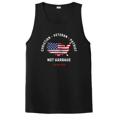 Garbage Donald Trump Maga Republican Veteran Christian Patriot PosiCharge Competitor Tank