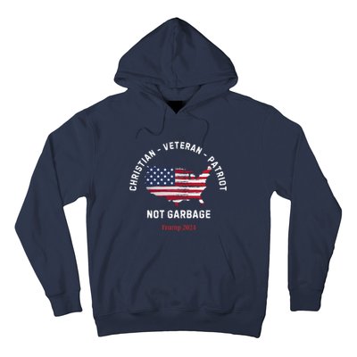 Garbage Donald Trump Maga Republican Veteran Christian Patriot Hoodie