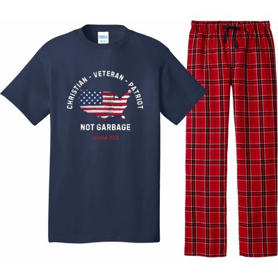 Garbage Donald Trump Maga Republican Veteran Christian Patriot Pajama Set