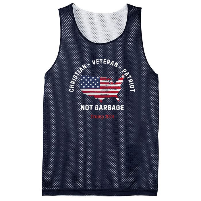 Garbage Donald Trump Maga Republican Veteran Christian Patriot Mesh Reversible Basketball Jersey Tank