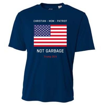 Garbage Donald Trump Maga Republican Mom Christian Patriot Cooling Performance Crew T-Shirt