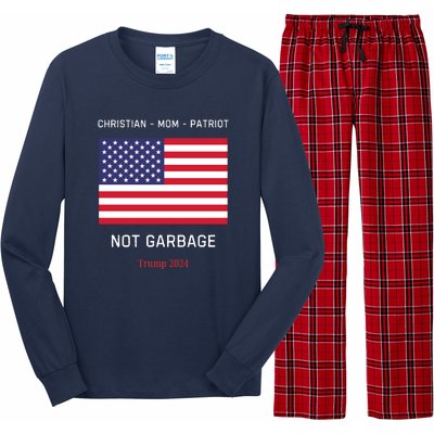 Garbage Donald Trump Maga Republican Mom Christian Patriot Long Sleeve Pajama Set