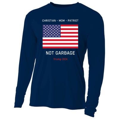 Garbage Donald Trump Maga Republican Mom Christian Patriot Cooling Performance Long Sleeve Crew