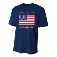 Garbage Donald Trump Maga Republican Mom Christian Patriot Performance Sprint T-Shirt