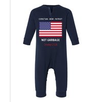 Garbage Donald Trump Maga Republican Mom Christian Patriot Infant Fleece One Piece