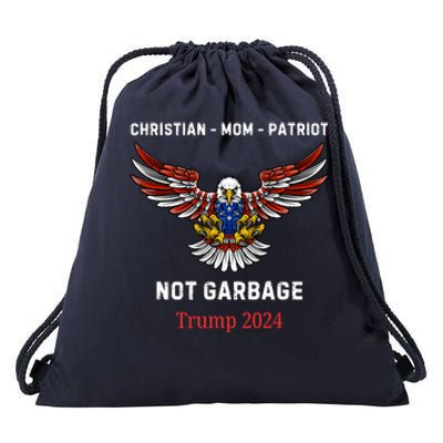 Garbage Donald Trump Maga Republican Mom Christian Patriot Drawstring Bag